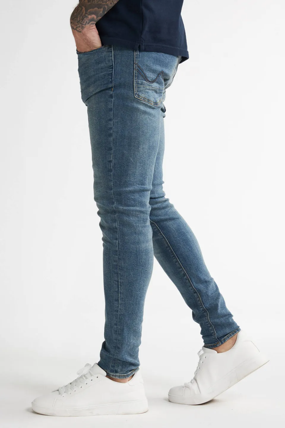 Petrol Industries skinny jeans NASH met riem medium used, foto 5
