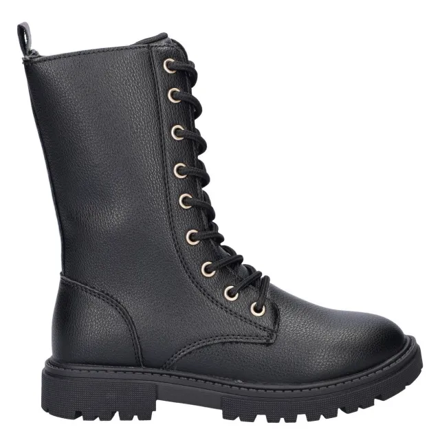 Nelson Kids enkelboots met profielzool - zwart