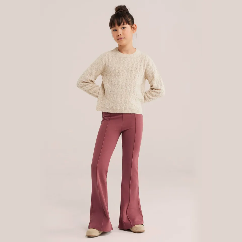 WE Fashion gebreide trui met wol - beige Brazilian Sand