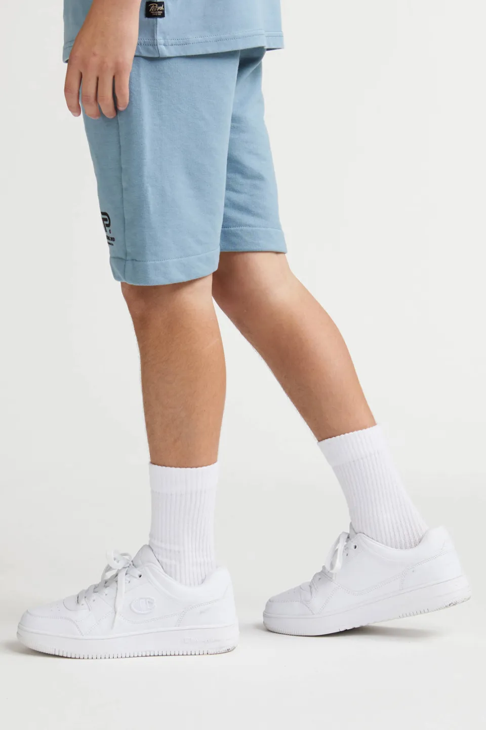 Petrol Industries regular sweatshort lichtblauw, foto 6