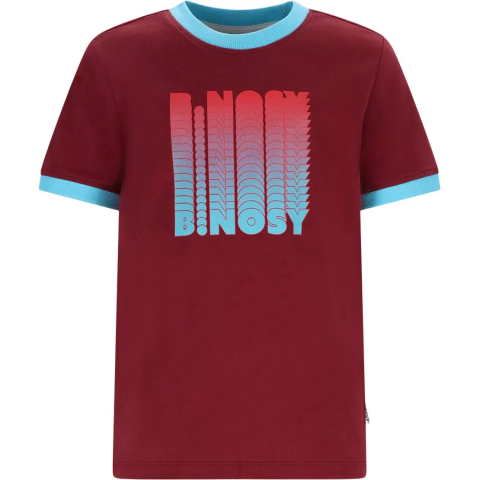 B.Nosy T-shirt donkerrood donkerrood/lichtblauw, foto 2
