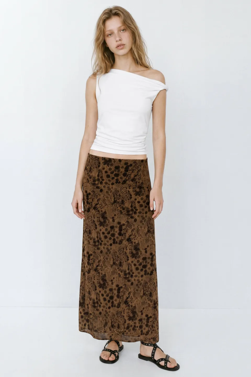 Mango one shoulder top wit, foto 3