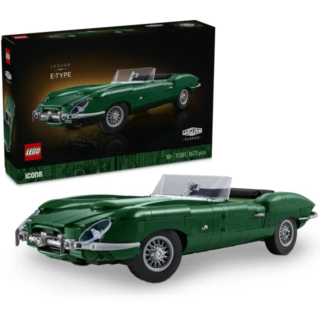 Lego Icons Jaguar E-Type - Klassieke Sportwagen Auto Bouwpakket 11381