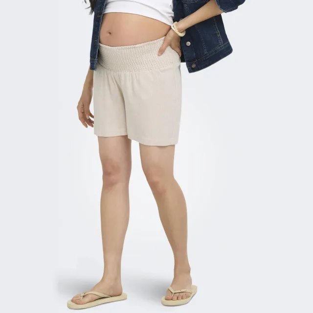 Only Maternity Olmsiesta zwangerschaps korte broek ecru, foto 6