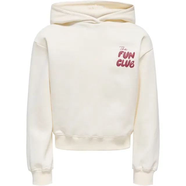 Only KIDS ONLY GIRL hoodie met backprint - ecru
