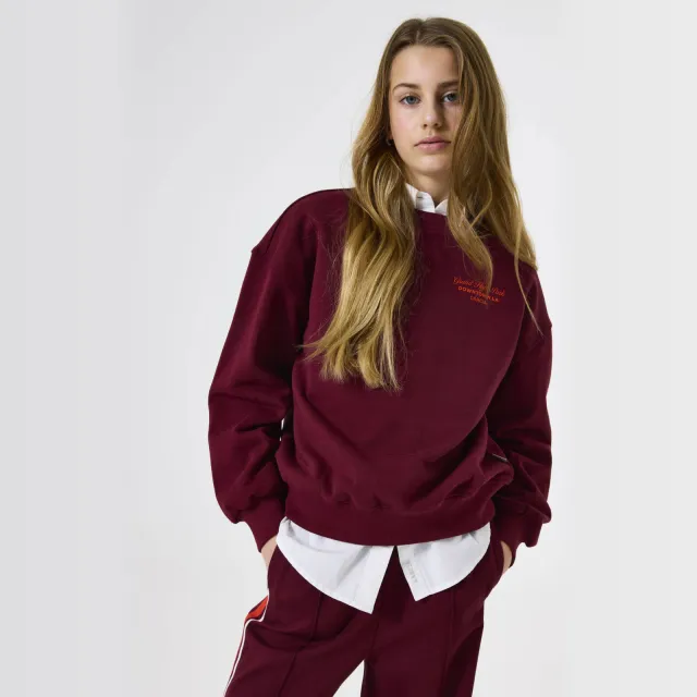 Garcia sweater met backprint donkerrood
