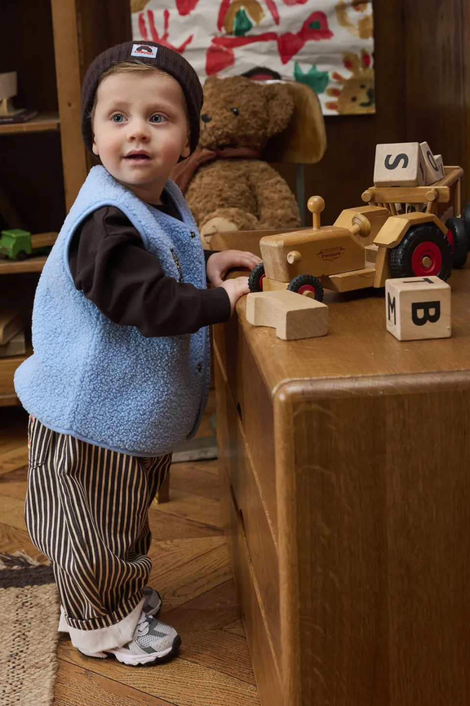 Z8 mini teddy gilet Diede lichtblauw, foto 7