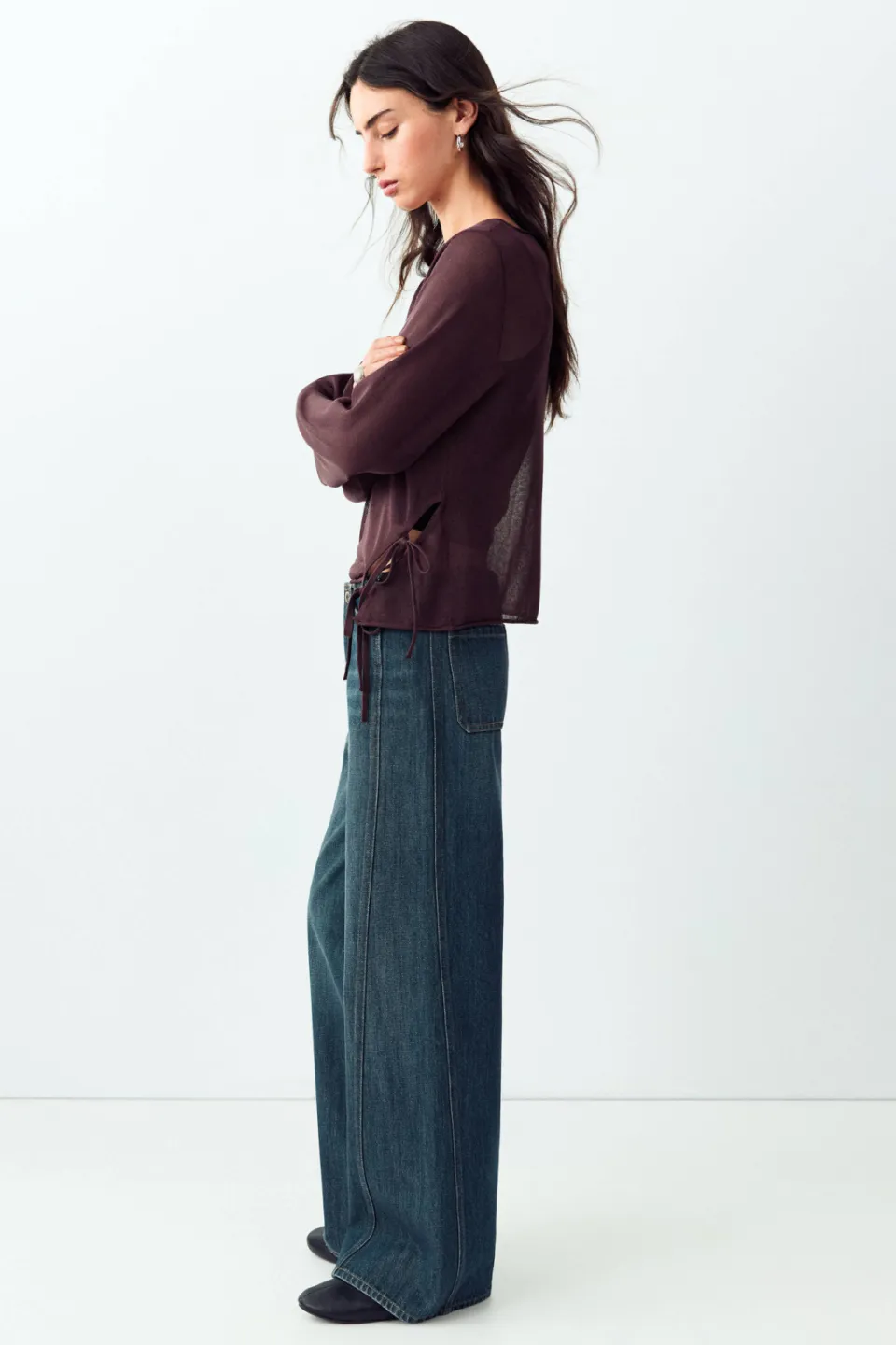 Mango TEEN wide leg jeans - mediumblauw, foto 3