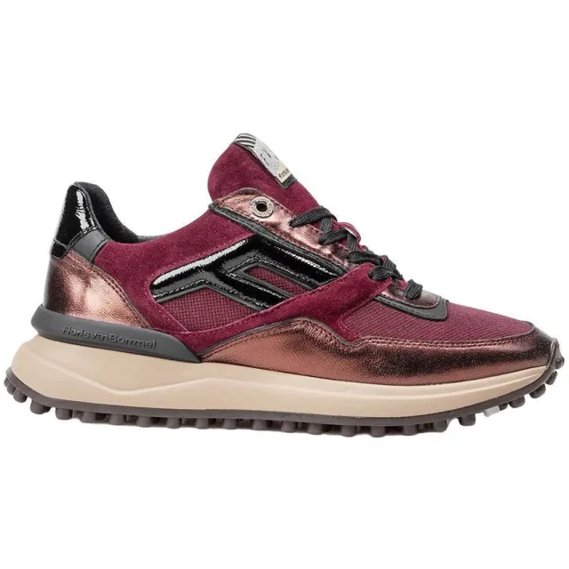 Floris Van Bommel Noppi 52.05 leren sneakers - bordeaux Rood