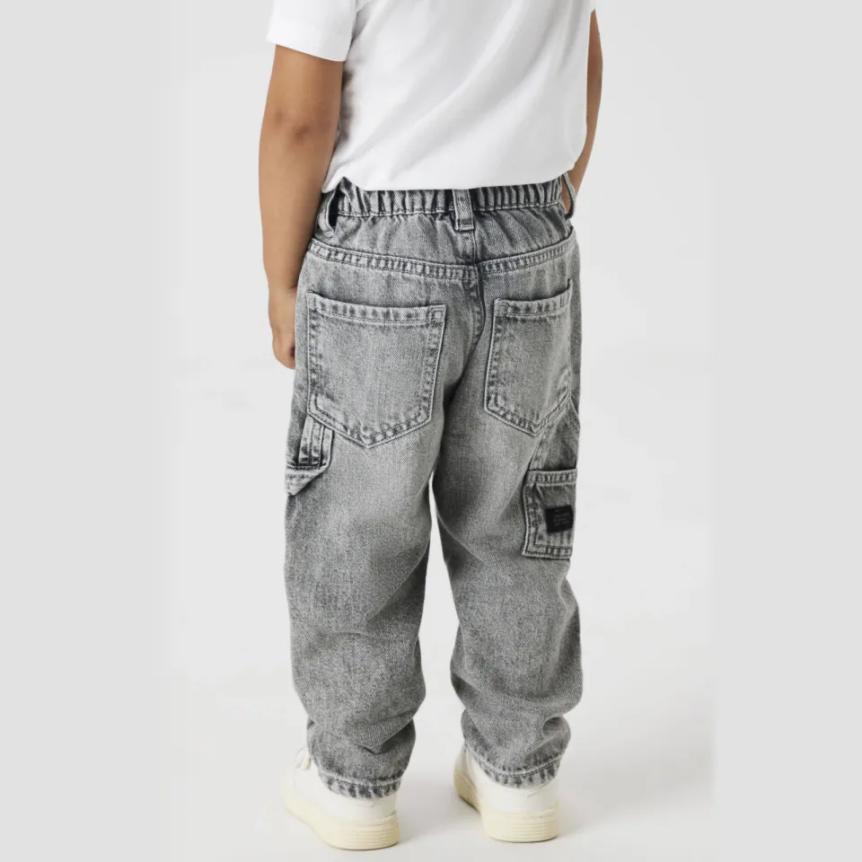 NAME IT MINI loose fit jeans grey denim, foto 4