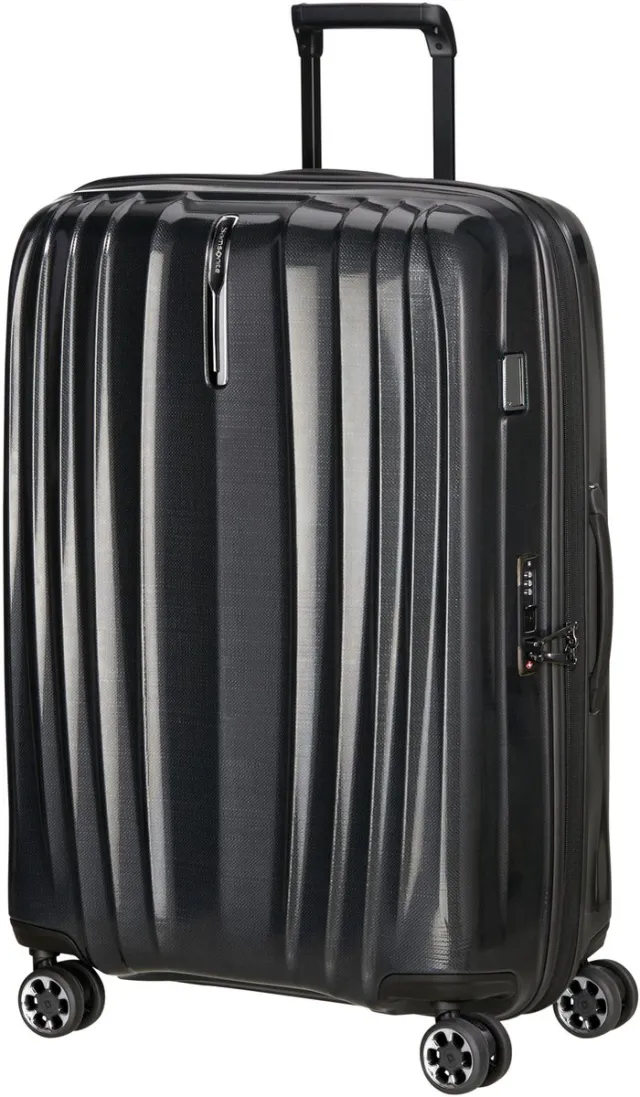 Samsonite lichtgewicht koffer - Nexis spinner 76x520x48x27/30 uitbreidbaar - Roxkin technologie - repairable We Care - black ONYX BLACK