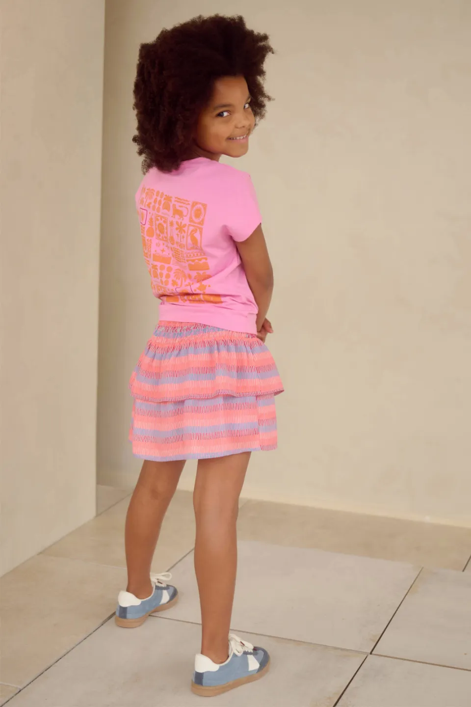 Nono T-shirt met backprint roze, foto 4