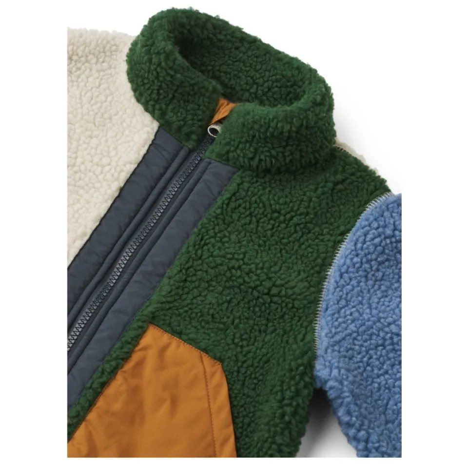 Liewood Noam teddy tussenjas meerkleurig groen/blauw/rood, foto 7
