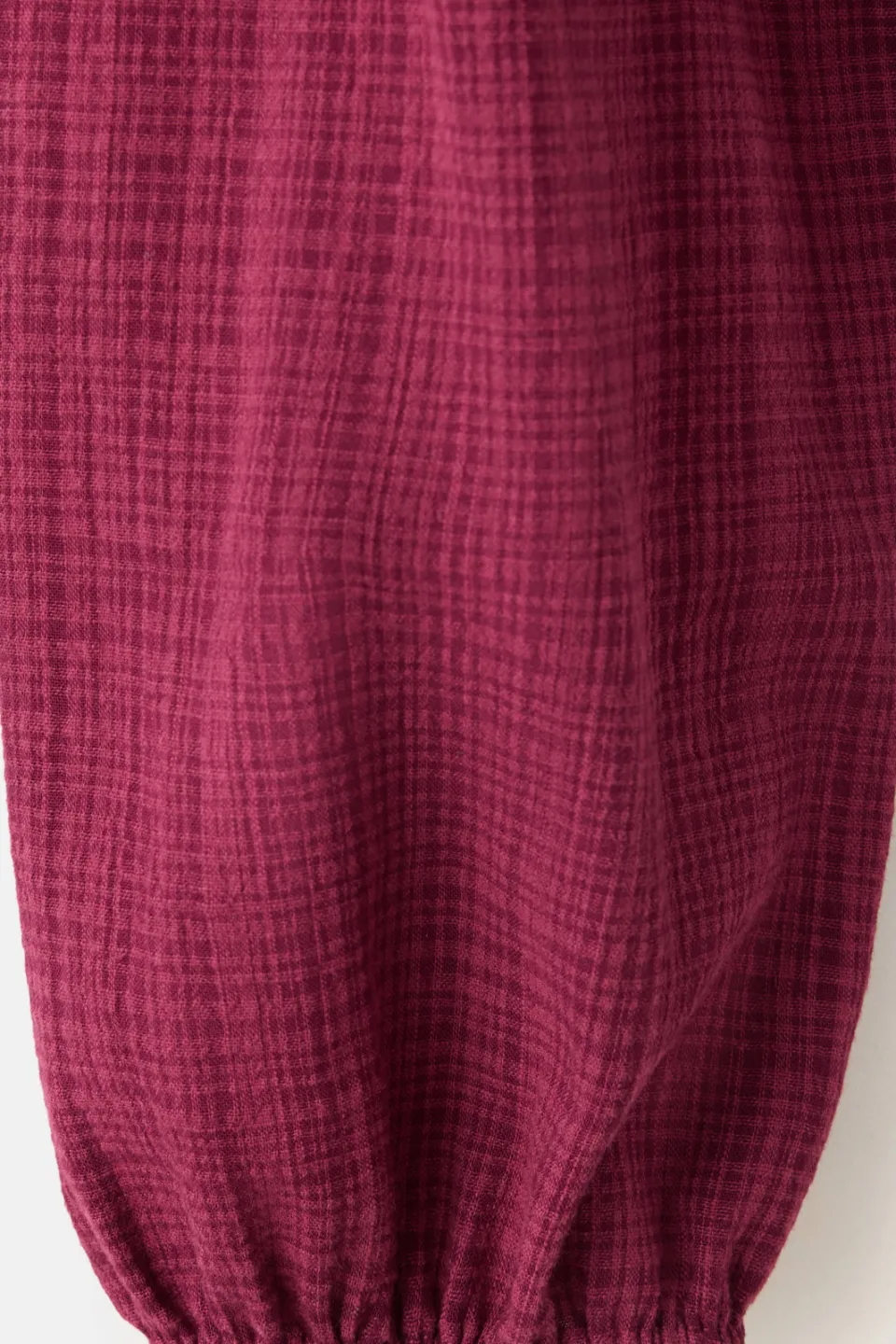 Mango geruite blouse met ruches donkerrood, foto 5