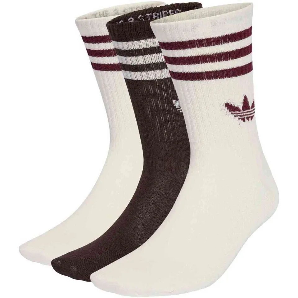 Adidas Mid Cut Crew sokken bruin/wit, foto 2
