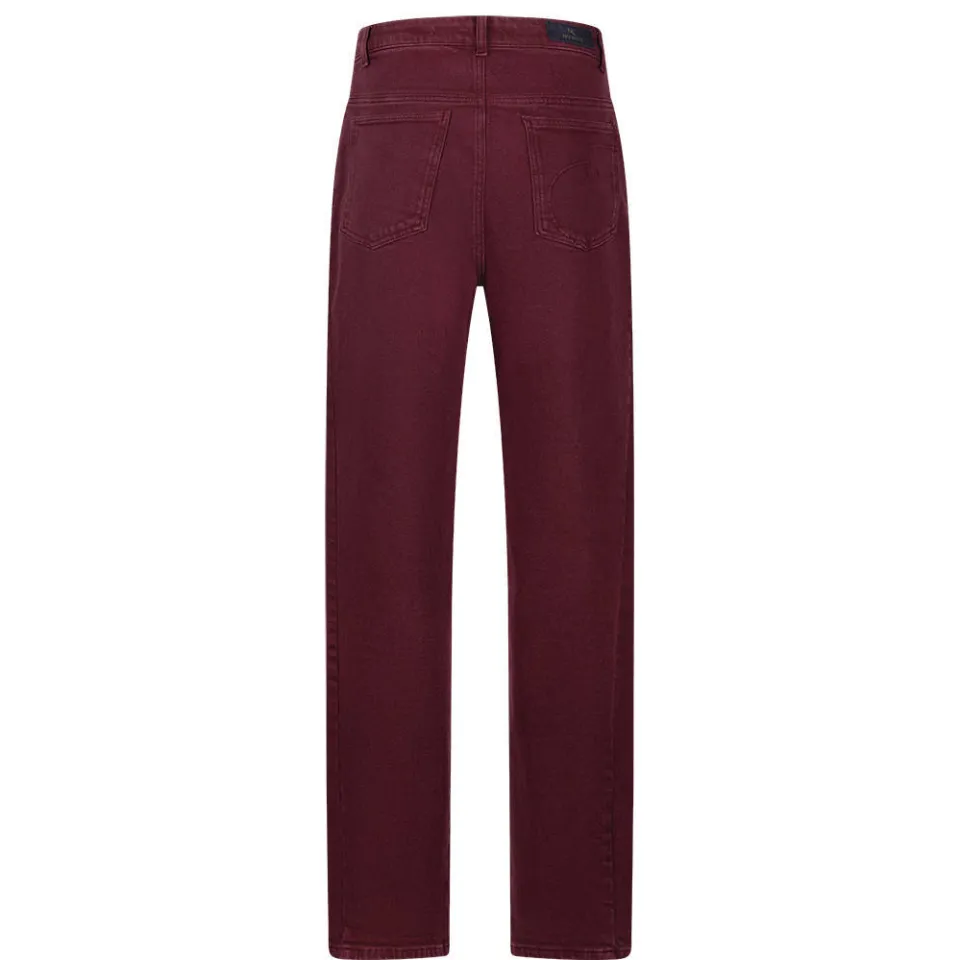 NUKUS Petra loose fit jeans - donkerrood, foto 4