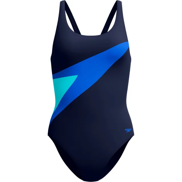 Speedo Hyperboom Maat 36 Butterfly Back Dames Sportbadpak - Kleurvast Badpak Dames - Chloorbestendig Zwempak Dames - Sportbadpak Dames met Vlinderrug - Marine/Navy