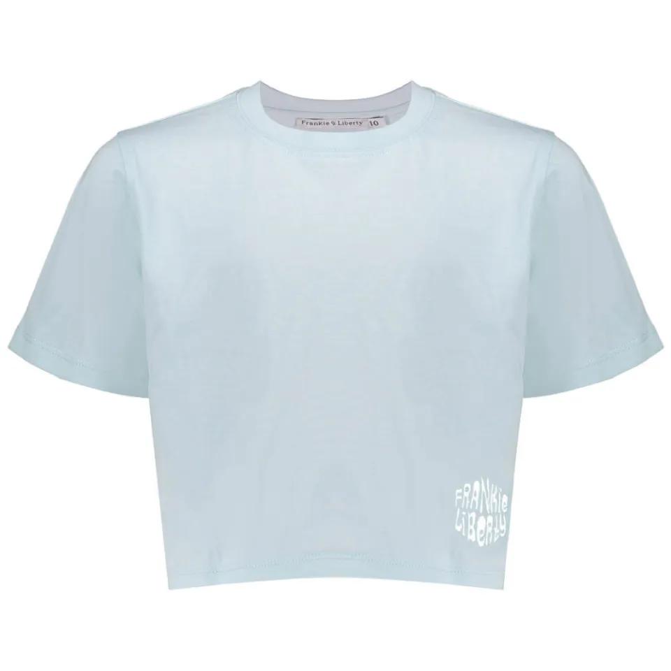 Frankie&Liberty t-shirt met backprint lichtblauw