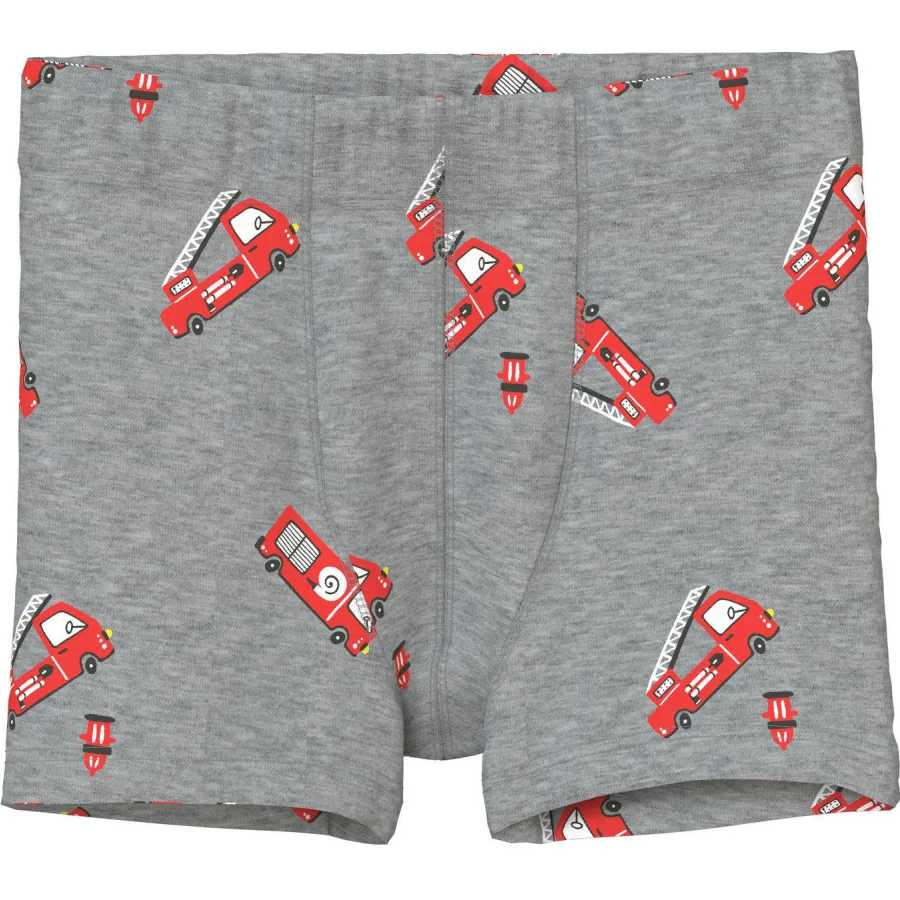 NAME IT boxershort grijs/donkerblauw Grijs melange/zwart
