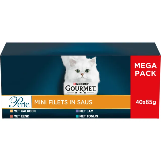Gourmet Perle Mini Filets in saus kalkoen, eend, tonijn en lam