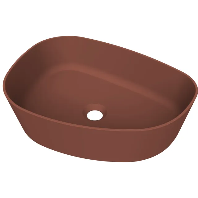 Arcqua Rocker Opbouw Waskom Organisch L 50x37 Mat Terracotta