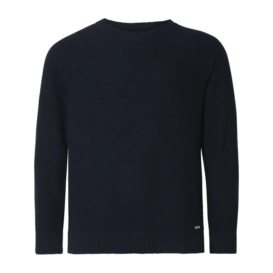 Babista katoenen regular fit gebreide trui Plus Size - donkerblauw, foto 2