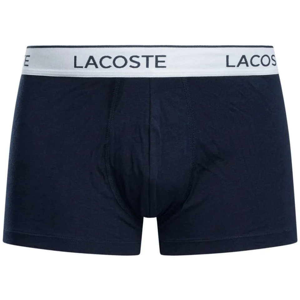 Lacoste Trunk boxershorts 3-pack marineblauw, foto 4