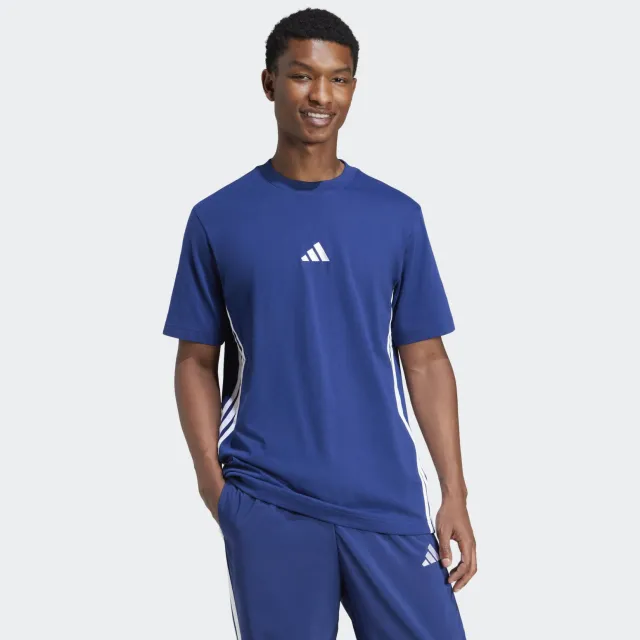 Adidas Sportswear regular T-shirt blauw Kobaltblauw/wit