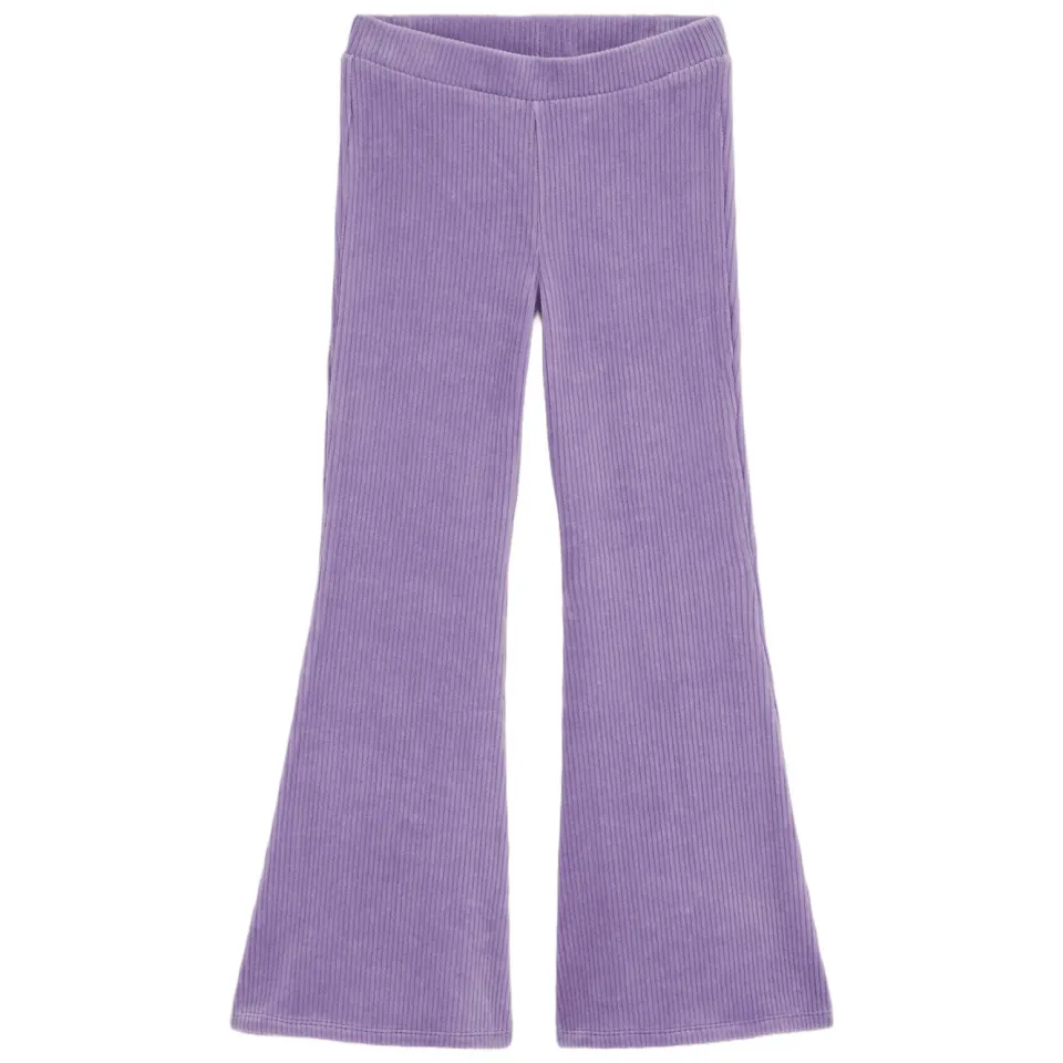 WE Fashion fluwelen flared broek paars, foto 2