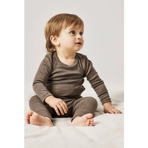 NAME IT BABY slim babybroek wol bruin, foto 3
