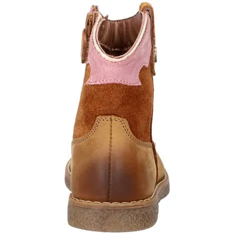Nelson Kids leren laarzen - cognac/roze, foto 2