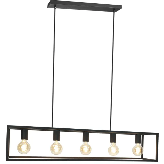 EGLO Eldrick Hanglamp - E27 - 100 cm - Zwart Zwart;