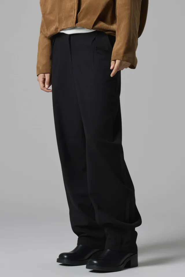 LMTD casual broek met plooien zwart, foto 3