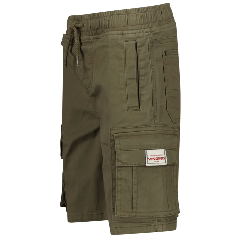 Vingino regular waist cargoshort armygroen, foto 4