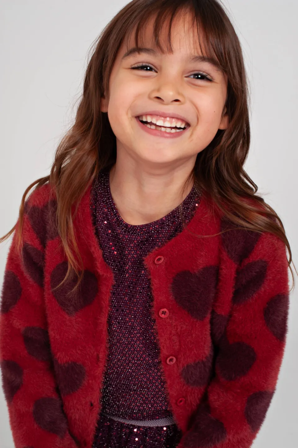 Jubel longsleeve met pailletten bordeauxrood, foto 6