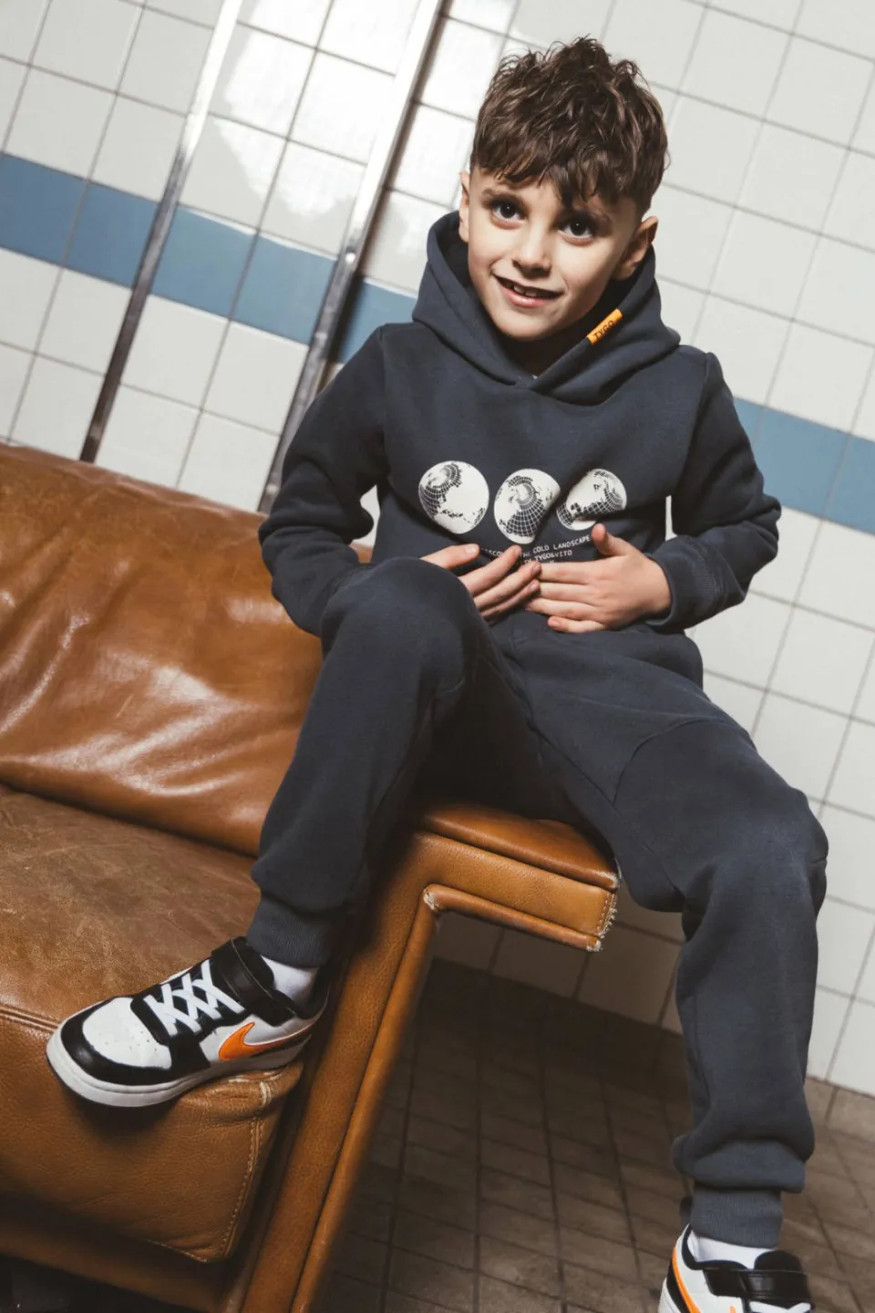 TYGO & vito hoodie met print Donkerblauw