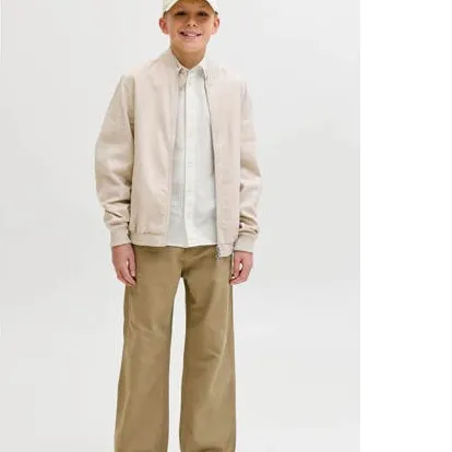Jack & Jones JUNIOR overhemd met linnen wit, foto 4