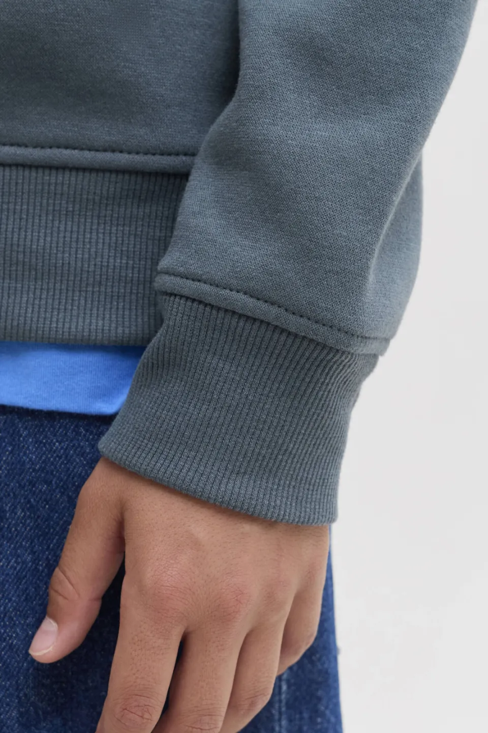 Jack & Jones JUNIOR sweater met tekst - grijsblauw, foto 6