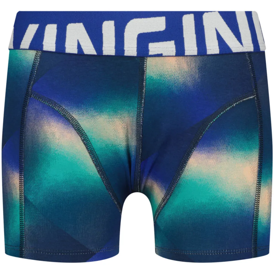 Vingino boxershorts set van 5 blauw/aqua/grijs melange, foto 2