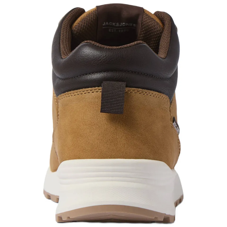 Jack & Jones imitatieleren veterboots met profielzool - cognac, foto 2