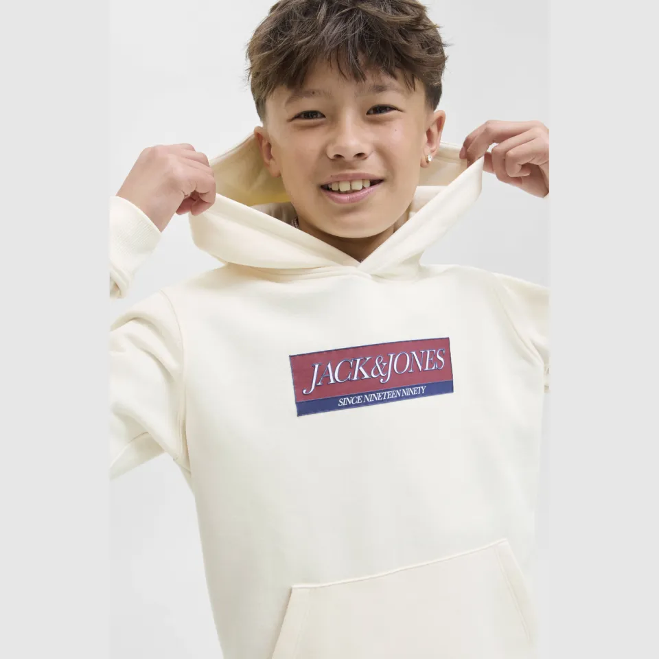Jack & Jones JUNIOR hoodie wit, foto 5