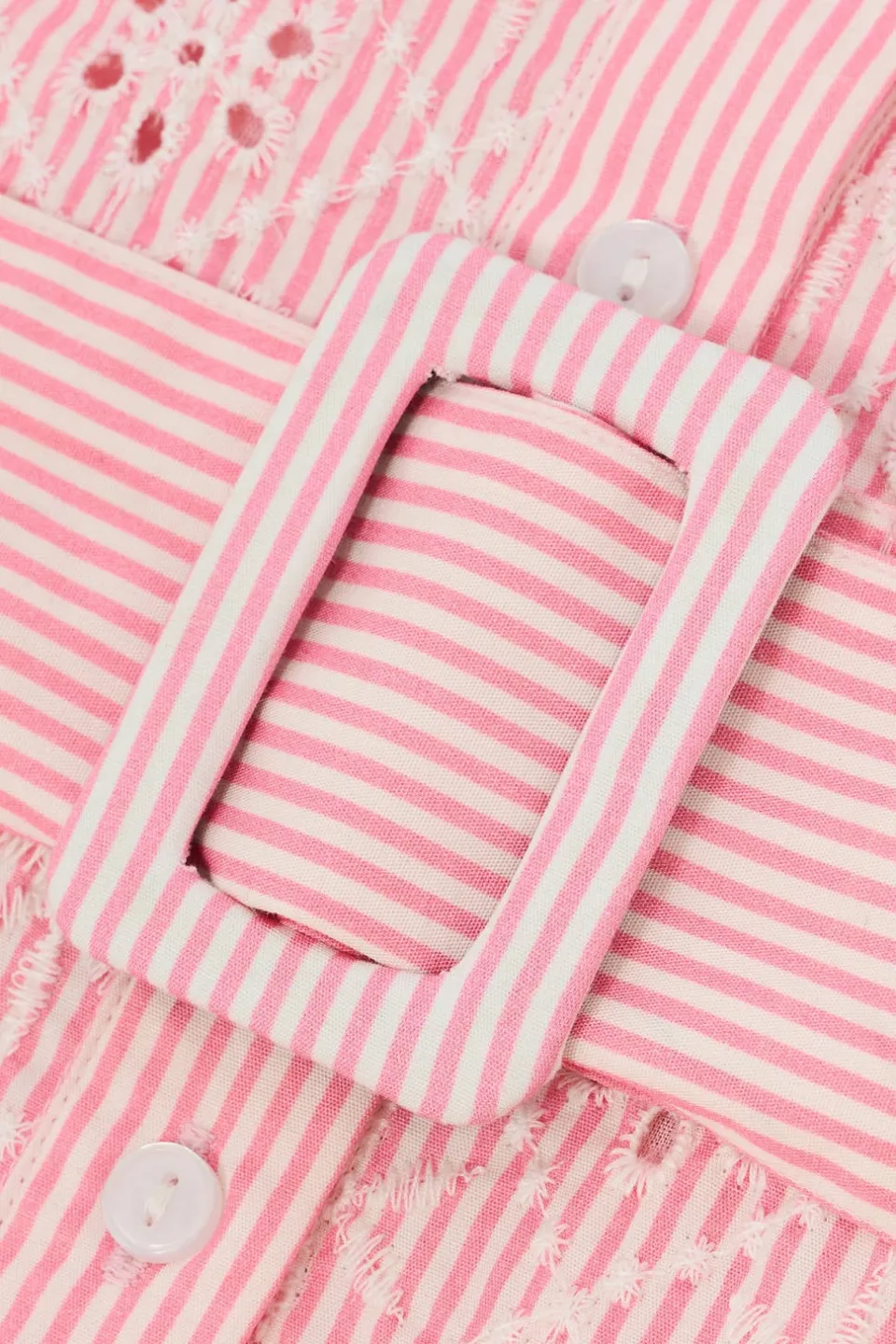 Yoek blousejurk broderie roze, foto 8