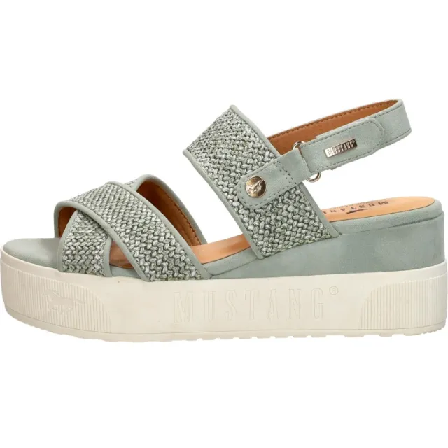 Mustang plateausandaal groen, foto 2