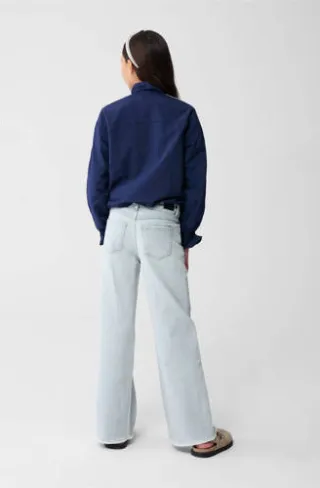 Shoeby wide leg high waist wide leg jeans light blue denim, foto 3