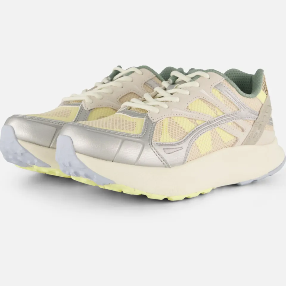 Woden Ronja Sneakers geel Mesh/ Leer, foto 2