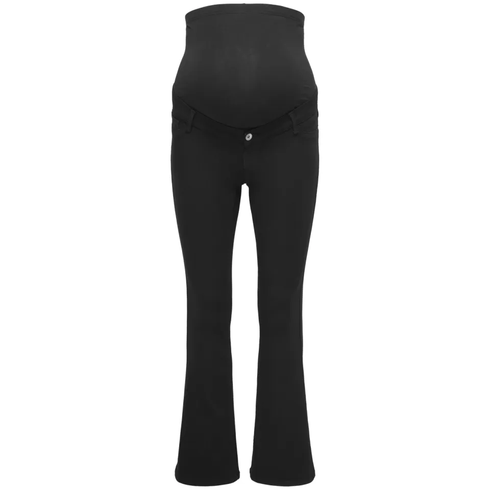 Only MATERNITY low waist zwangerschaps flared jeans black denim, foto 2
