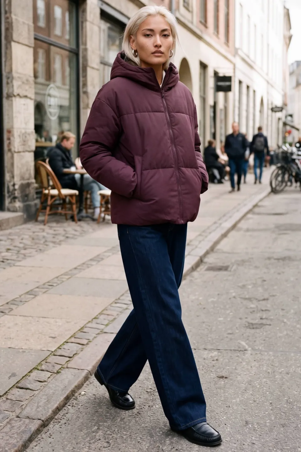 JJXX pufferjas - donkerrood, foto 5