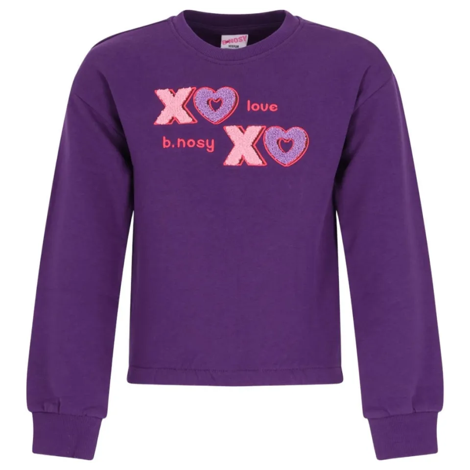 B.Nosy rechtvallende sweater met print - donkerpaars, foto 2