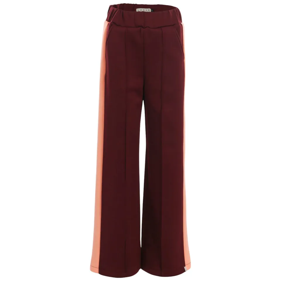 LOOXS little relaxed fit sweatpant donkerrood, foto 3