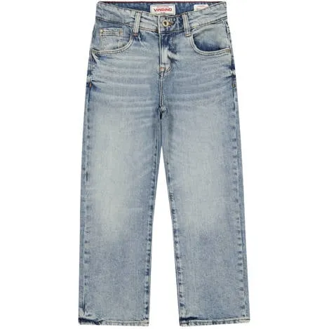 Vingino regular waist relaxed fit jeans light blue denim Blauw Jongens Katoen Light Vintage